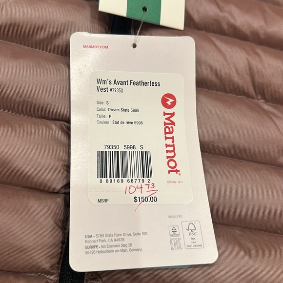 NWT Marmot Women’s Avant Featherless Vest - Picture 2 of 4